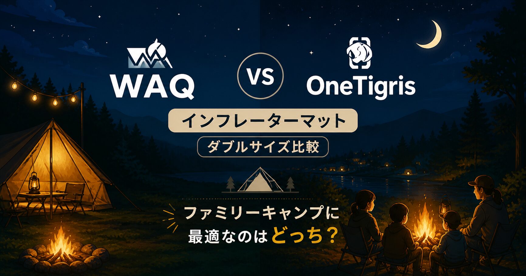 WAQ vs OneTigris】インフレーターマット ダブルサイズ比較